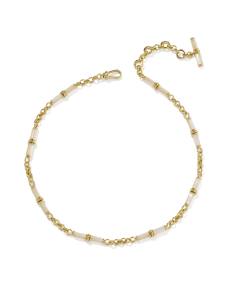 Bree Gold Beaded Link and Chain Necklace