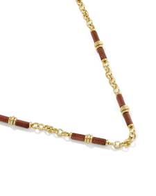 Bree Gold Beaded Link and Chain Necklace