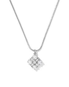 Dira Pearl Silver Short Pendant Necklace