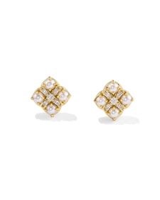 Dira Pearl Gold Stud Earrings