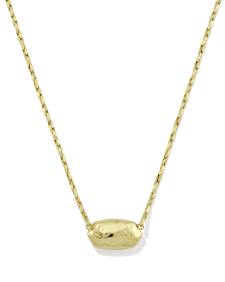 Elisa Riveted Gold Short Pendant Necklace