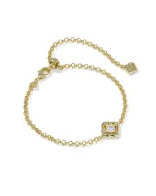 Mallory Crystal Gold Delicate Chain Bracelet