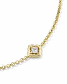 Mallory Crystal Gold Delicate Chain Bracelet