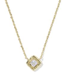 Mallory Crystal Gold Short Pendant Necklace