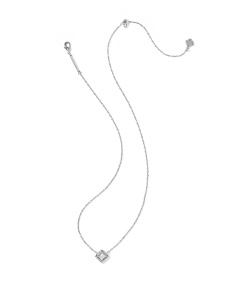 Mallory Crystal Silver Short Pendant Necklace