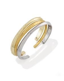 Oakland Mixed Metal Set of 3 Cuff Bracelets