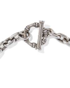 Maura Vintage Silver Chain Necklace in White CZ