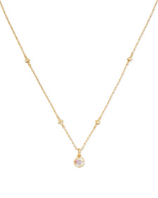 Nola Gold Pendant Necklace in Dichroic Glass