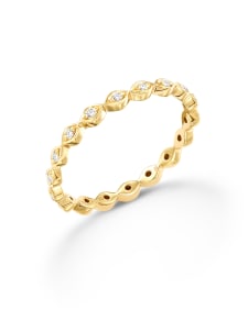 0.15 ct Nicolette 14k Yellow Gold Band Ring in White Diamond