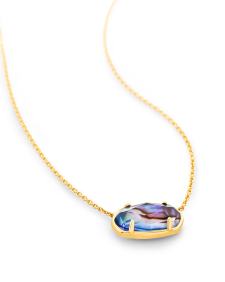 Elisa 18k Gold Vermeil Pendant Necklace in Abalone
