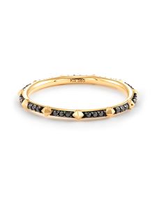 0.14 ct Astrid 14k Yellow Gold Band Ring in Black Diamond