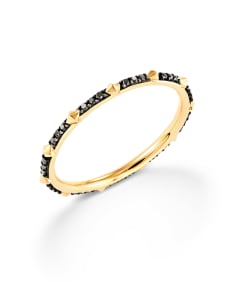 0.14 ct Astrid 14k Yellow Gold Band Ring in Black Diamond