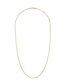18” Double Link Rolo Chain Necklace in 18k Yellow Gold Vermeil