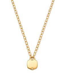 DAVIS CHAIN LINK NCK 18K GLD VRML WHT DIAMOND