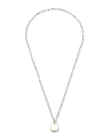 Davis Sterling Silver Chain Necklace in White Diamond