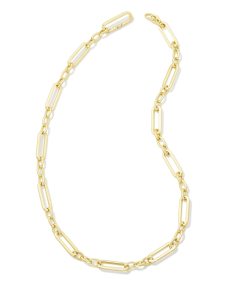 Heather Link and Chain Necklace in Gold