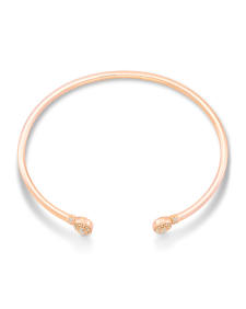 Grayson Rose Gold Cuff Bracelet in White Crystal