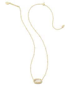 Elisa Gold Alabama Necklace in Ivory Mother-of-Pearl