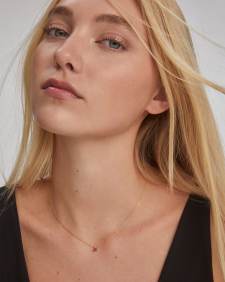 Maisie 18k Gold Vermeil Pendant Necklace in Red Garnet