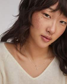 Maisie Sterling Silver Pendant Necklace in White Topaz