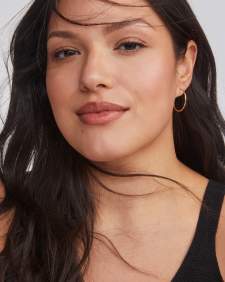 Keeley 25mm Small Hoop Earrings in 18k Gold Vermeil