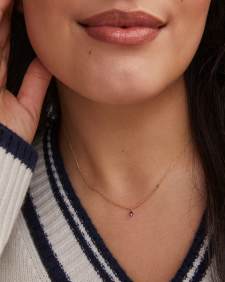 Maisie 18k Gold Vermeil Pendant Necklace in Blue Iolite