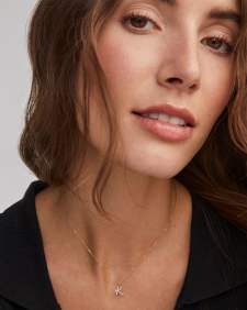 Diamond Letter K Pendant Necklace in 14k Yellow Gold