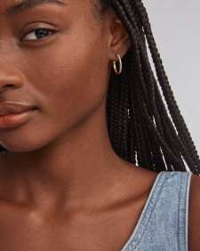 0.19 ct Penelope 20mm Hoop Earrings in 14k Yellow Gold