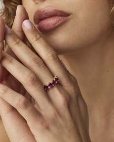 Cailin Gold Crystal February Band Ring