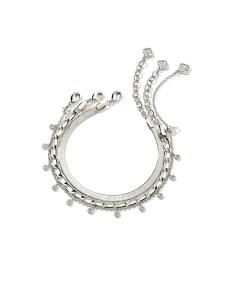 Kassie Set of 3 Chain Bracelets in Silver