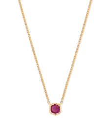 Davie 18k Gold Vermeil Pendant Necklace in Ruby