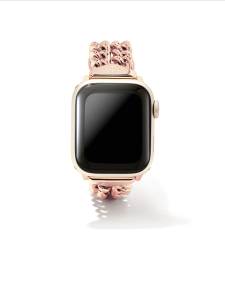 Whitley Double Chain Watch Band in Rose Gold Tone Stainless Steel