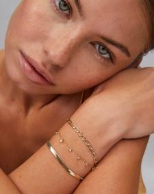 Kassie Set of 3 Chain Bracelets in Gold