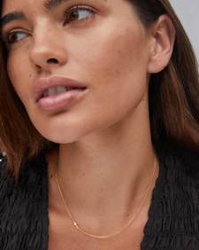 Cross Inline Necklace in 18k Gold Vermeil