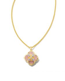 Dira Stone Short Pendant Necklace in Gold