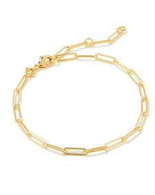 Courtney Paperclip Bracelet in Gold
