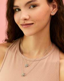 Jae Star Silver Pendant Necklace in Drusy