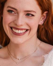 0.25 ct Audrey 14k Yellow Gold Pendant Necklace in White Diamond