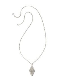 Abbie Long Pendant Necklace in Silver