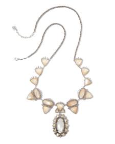 Havana Vintage Silver Necklace in Natural Mother-of-Pearl