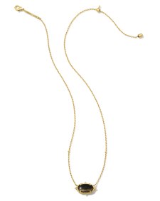 Baroque Vintage Gold Elisa Pendant Necklace in Golden Obsidian
