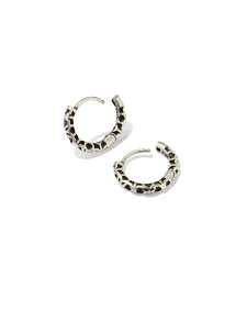 Maggie Huggie Earrings in Vintage Silver