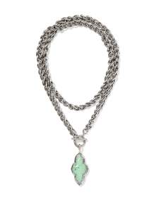 Abbie Etch Frame Large Long Pendant Necklace