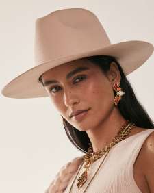 Abbie Vintage Gold Etch Frame Large Long Pendant Necklace