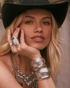 Keziah Etch Vintage Silver Cuff Bracelet