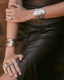 Keziah Etch Vintage Silver Cuff Bracelet