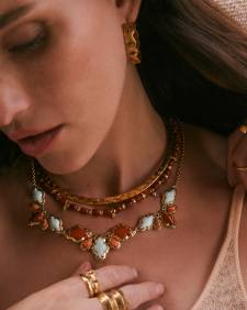 Shera Vintage Silver Beaded Necklace