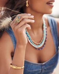 Shiva Cuff Bracelet in Vintage Gold