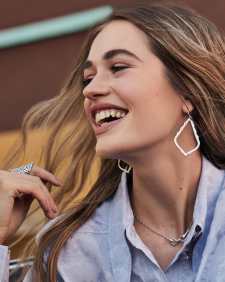 Sophee Drop Earrings in Vintage Silver