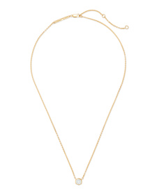 Davie 18k Gold Vermeil Pendant Necklace in Rock Crystal
